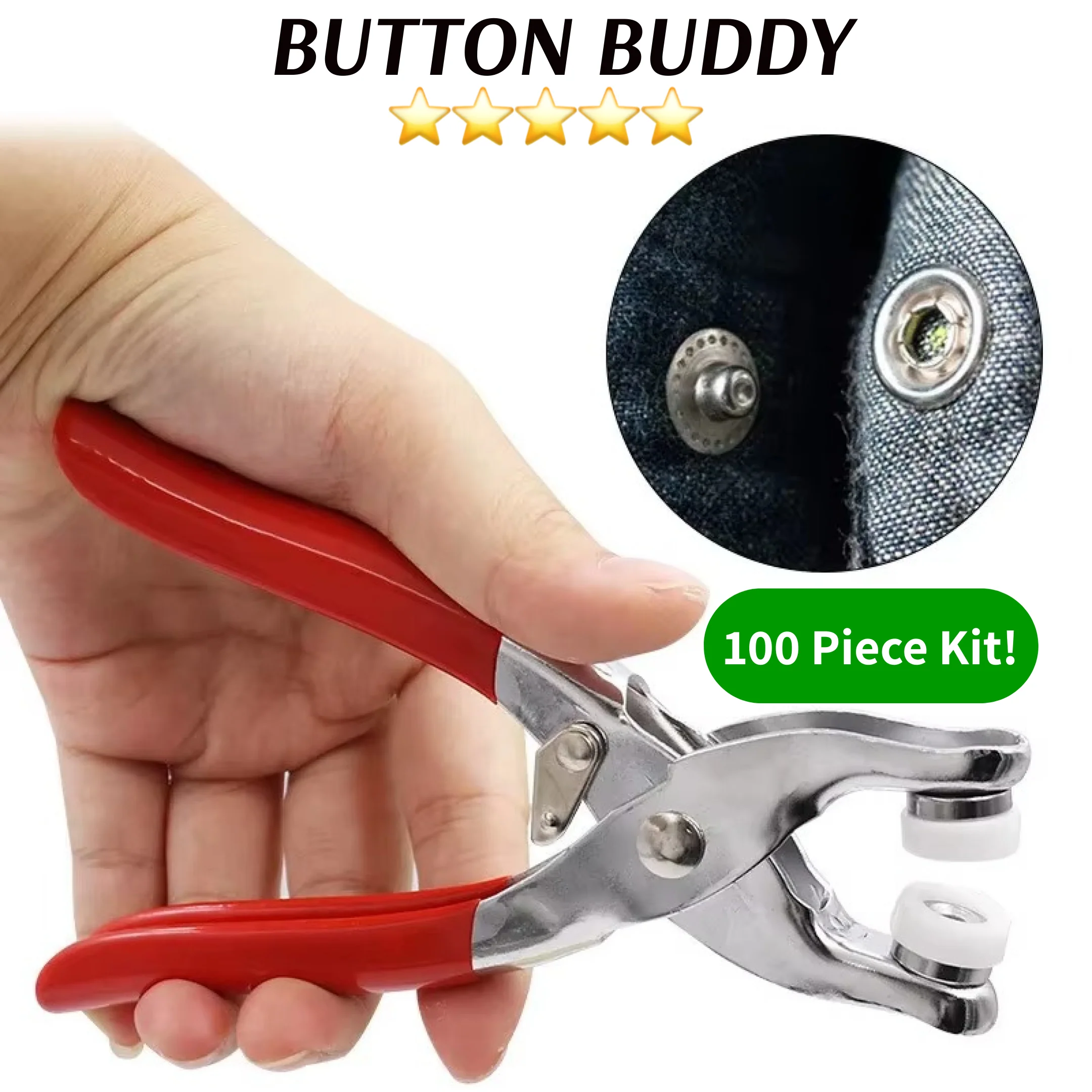 Button Buddy - 100 piece instant fastener tool